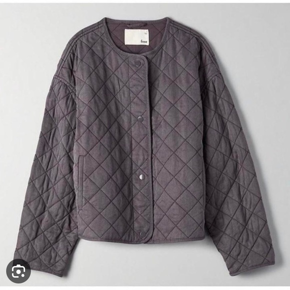 Aritzia Jackets & Blazers - Wilfred free grey quilted jacket